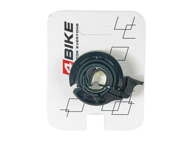 Велозвонок 4BIKE BB3213L-Blk алюминий+плаcтик, D-46мм, чёрный