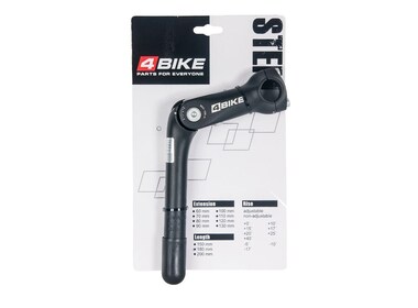 Вынос руля ''4BIKE'', алюминиевый, MTS-C331, L:110мм*180, R:-10°+50°,  QUILL DIAMTER:25.4мм, D:31.8м