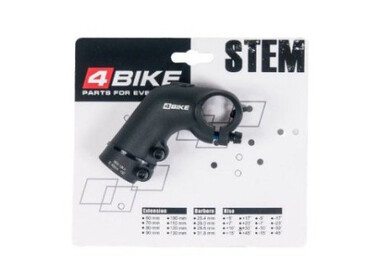 Вынос руля ''4BIKE'', алюминиевый, TDS-C614, L:40, R:+30°, D:25.4мм, инд упаковка, чёрный