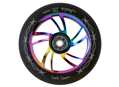 Колесо Tech Team для самоката Big Brock 120 мм, e-plated Neo Chrome