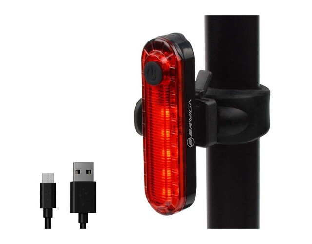 Велофонарь задний Briviga USB 15. 5 SMD диодов, яркость до 15 лм. акб 200 мАч.