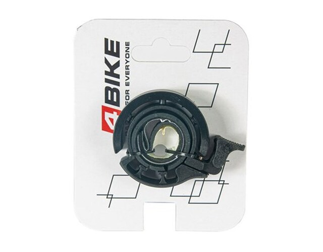 Велозвонок 4BIKE BB3213L-Blk алюминий+плаcтик, D-46мм, чёрный