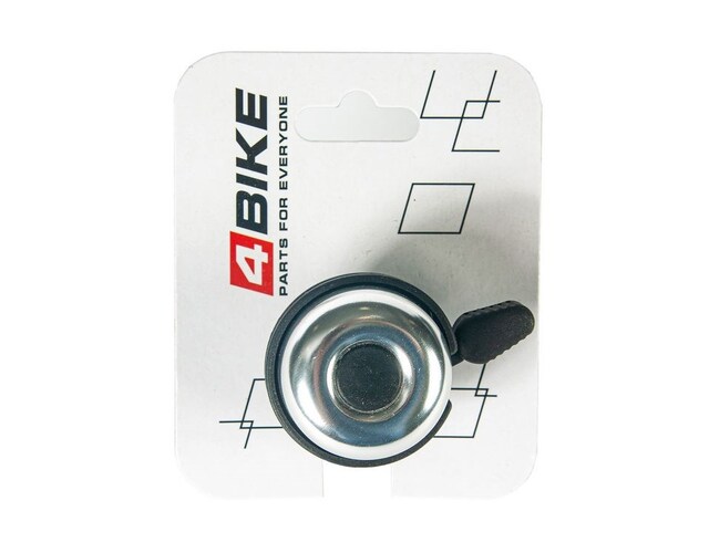 Велозвонок 4BIKE BB3207-Sil алюминий+пластик, D-40мм, серебристый