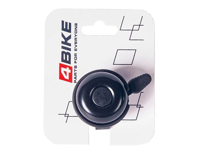 Велозвонок 4BIKE BB3207-Blk алюминий+пластик, D-40мм, черный