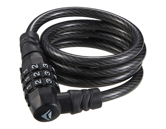 Замок противоугонный Merida 3 Digits Combination Cable Lock 90см*8мм, 220гр. Black/White(2134002606)
