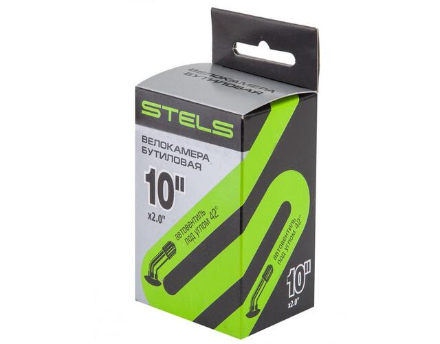 Велокамера STELS 10"x2.0 гнутый автовентиль 42 град., в инд. упаковке