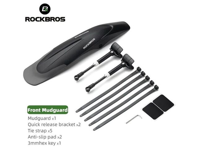 Крыло переднее ROCKBROS  черный, увеличенная площадь