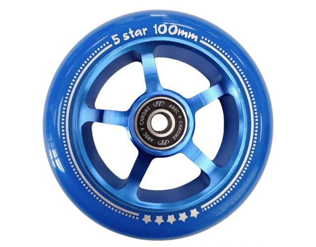 Колесо Tech Team для самоката X-Treme 100*24мм 5 star blue