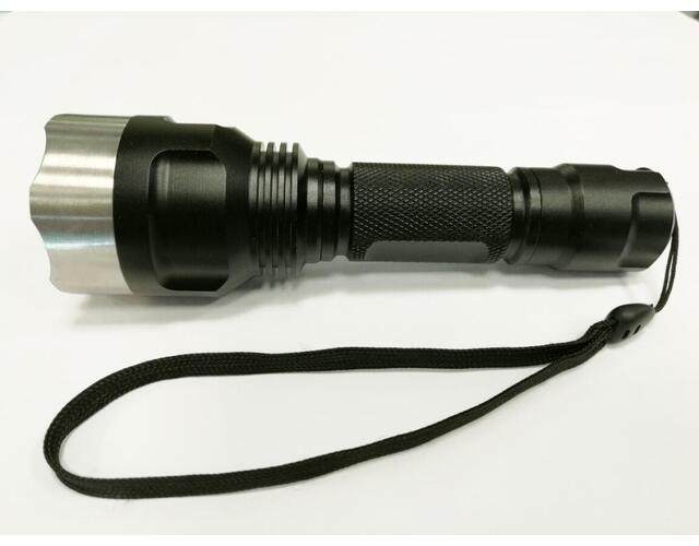 Фонарь тактический ОЕМ Фонарь тактический ОЕМ NEW-C8 800lm 2-Mode White Flashlight - Black + Silver