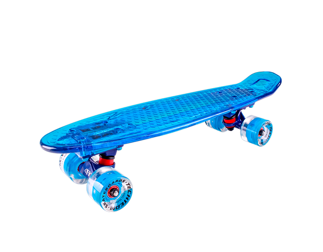 Скейтборд Tech Team пластик Transparent 22 light blue TLS-403