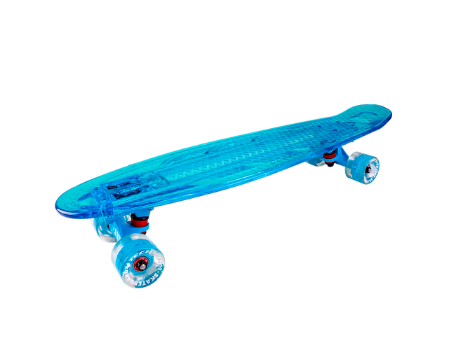 Скейтборд Tech Team пластик Transparent 27 light blue TLS-403L